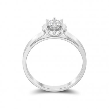 halo 3D illüstrasyon izole beyaz altın veya gümüş kaplama açacak di