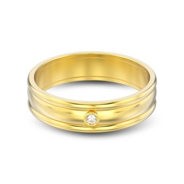 3D illüstrasyon izole sarı altın eşleşen RI düğün çiftler