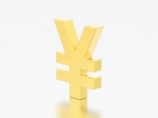 Золотые иены в 3D — стоковое фото