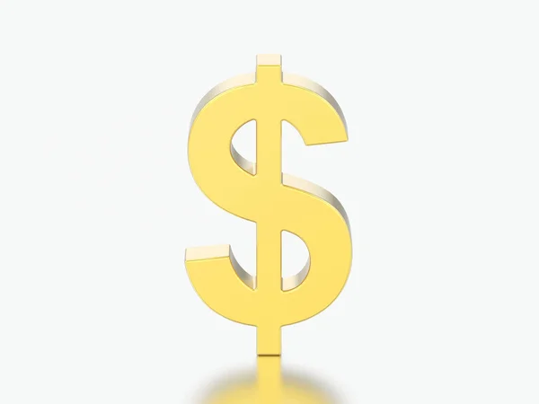 3D illustration gold dollar money — Stock Photo, Image