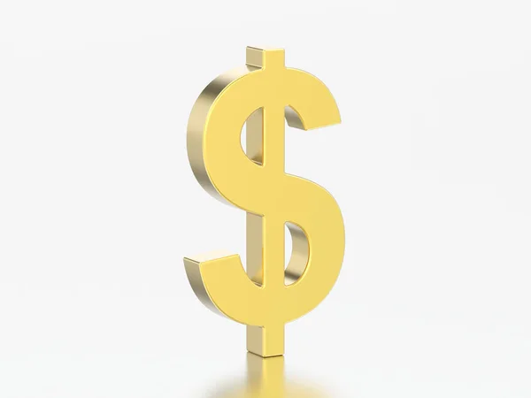 Illustrazione 3D denaro dollaro d'oro — Foto Stock
