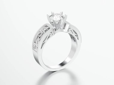 3D çizim gümüş nişan düğün Dekoratif süsleme di