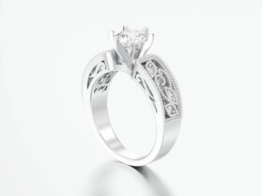 3D çizim gümüş nişan düğün Dekoratif süsleme di