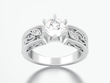 3D çizim gümüş nişan düğün Dekoratif süsleme di