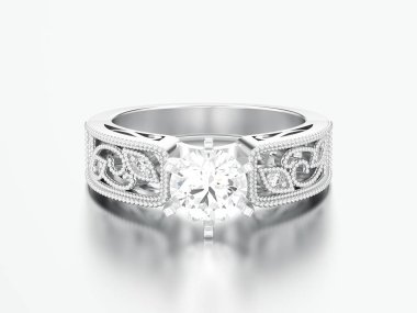 3D çizim gümüş nişan düğün Dekoratif süsleme di