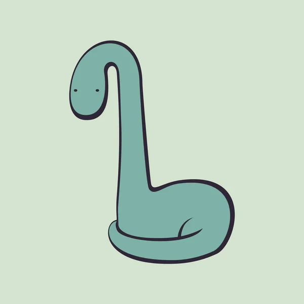 Dinosaurio Loch Ness lindo monstruo — Vector de stock