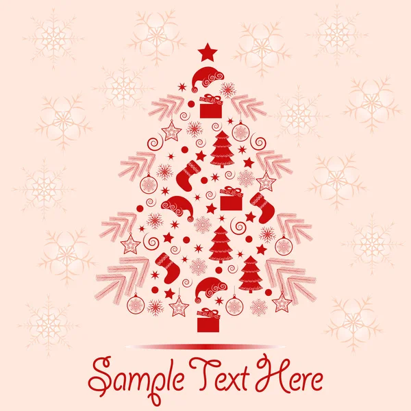 Vánoční přání s vánoční prvky a prostor pro text. — Stockový vektor