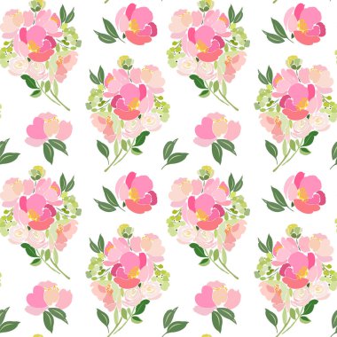 beyaz zemin üzerine çiçek buketi.