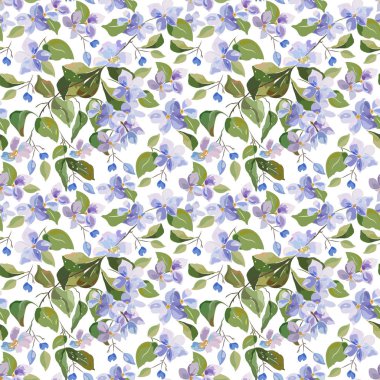 Bahar çiçekli dallar elma ağacının desen