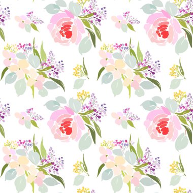  ihale bahar çiçekleri ile desen