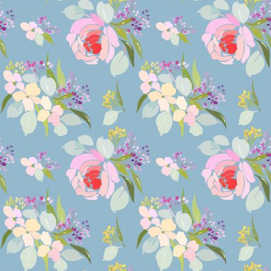  ihale bahar çiçekleri ile desen