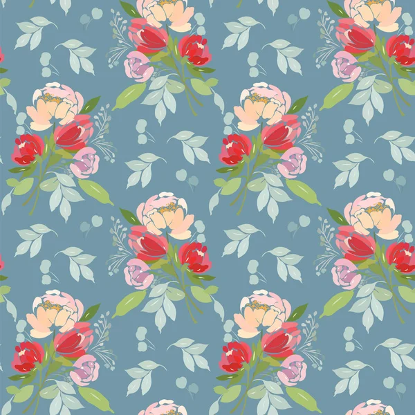 Background roses pattern wallpaper Wallpaper vintage rose pattern on navy background — Stock