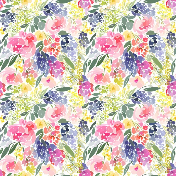 Heldere floral tapijt — Stockvector
