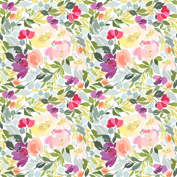 Heldere floral tapijt — Stockvector