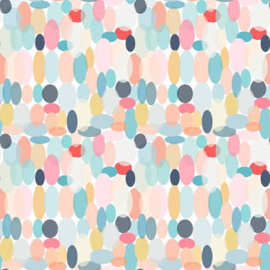  Farklı renkteki oval ile soyut desen