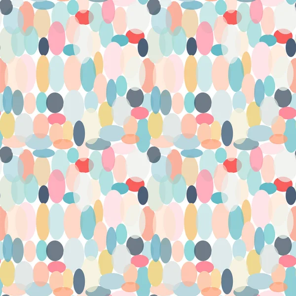 Abstracte patroon met ovalen van verschillende kleuren — Stockvector
