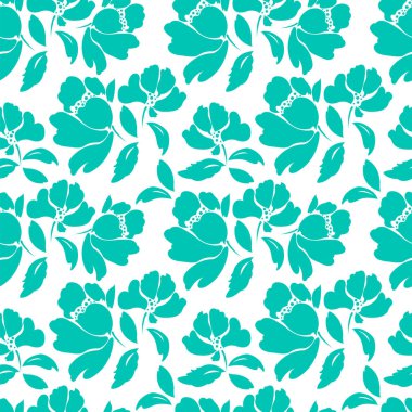 çiçek elemanları ile dekoratif desen