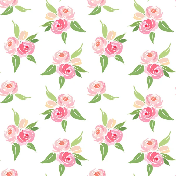 Ramos pequeños de rosas — Vector de stock