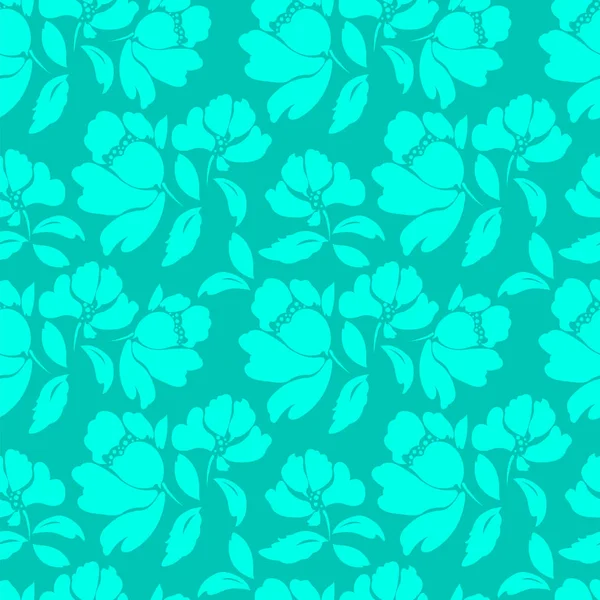 Patrón ornamental con elementos florales — Vector de stock