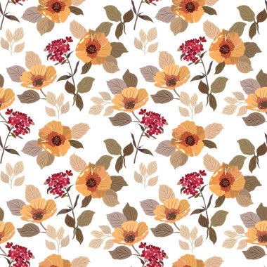  yaz çiçek haşhaş ile desen