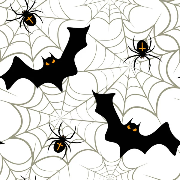 Halloween spider, bat, spider web — стоковая иллюстрация Halloween spider, bat, spider web Векторная Графика
