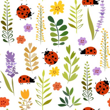 bitkiler arasında uğur böceği