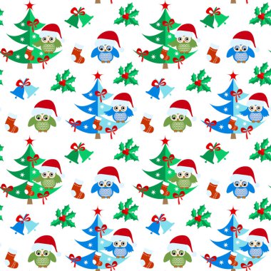 Noel ağacı ve baykuş