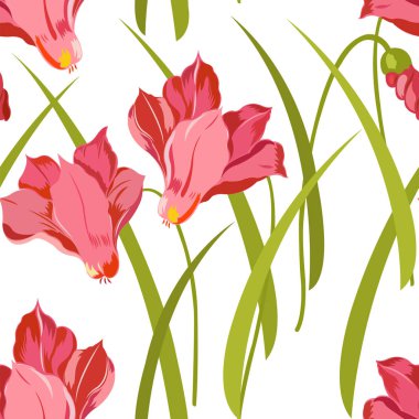 Kırmızı Siklamen ile çiçek süsleme