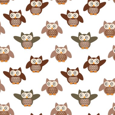 karikatür kahverengi baykuş