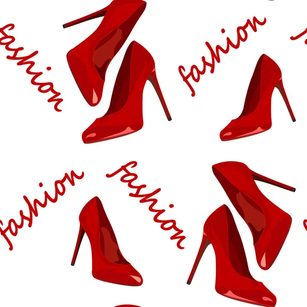 Red women 's shoes — стоковый вектор