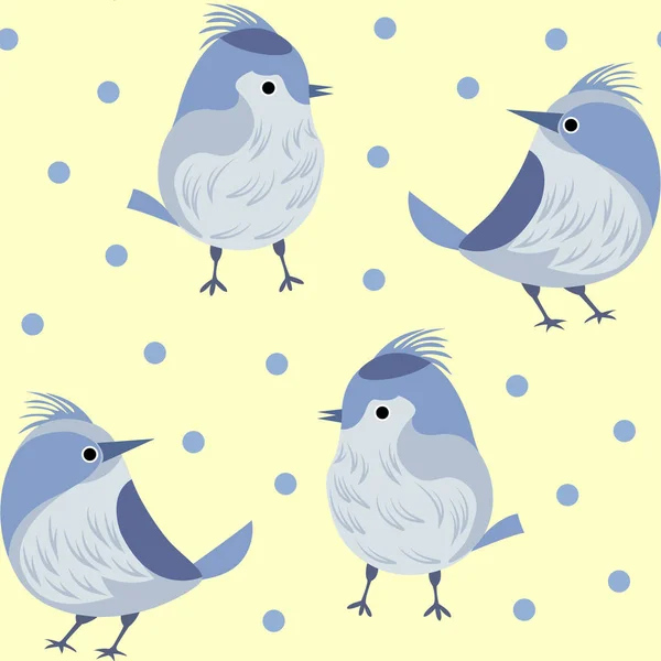 Oiseaux gris bleu — Image vectorielle