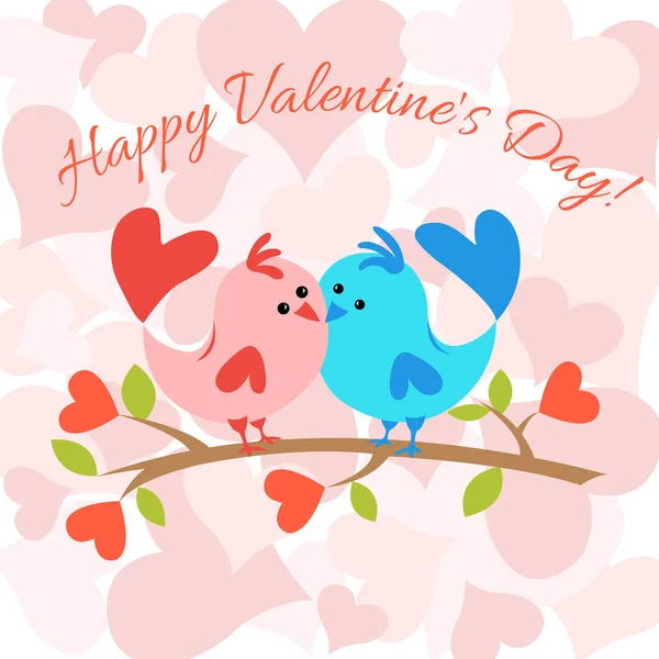Card, banner Happy Valentines. — Stock Vector