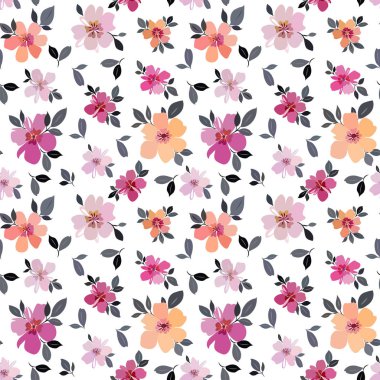 parlak çiçek desenli