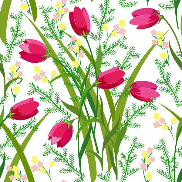Tavaszi tulipán minta — Stock Vector