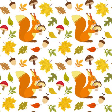 Sonbahar konulu seamless modeli.