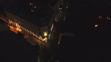 Havadan çekim gece şehir