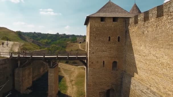 Aerial shot castle — Stock Video