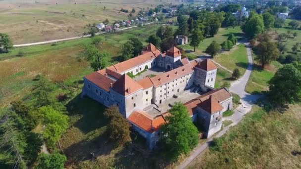 Luchtfoto shot kasteel — Stockvideo