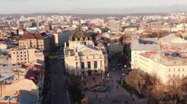 Tarih şehrinde panoramik hava görüntüsü