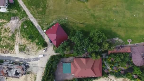 Vedere aeriană a unui restaurant frumos — Videoclip de stoc