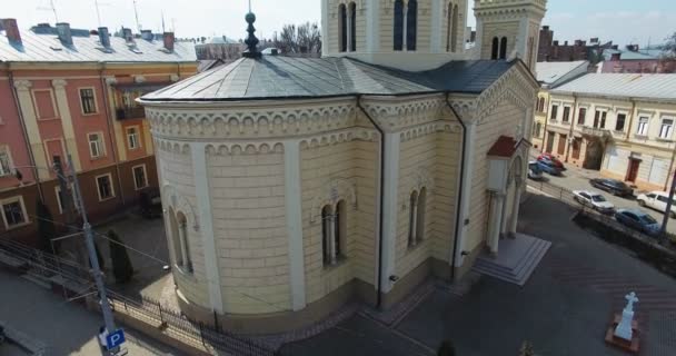 Vista Aérea Iglesia Ortodoxa — Vídeo de stock