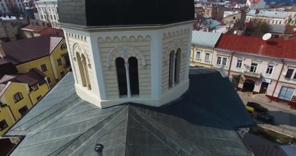 Luftaufnahme Der Orthodoxen Kirche — Stockvideo