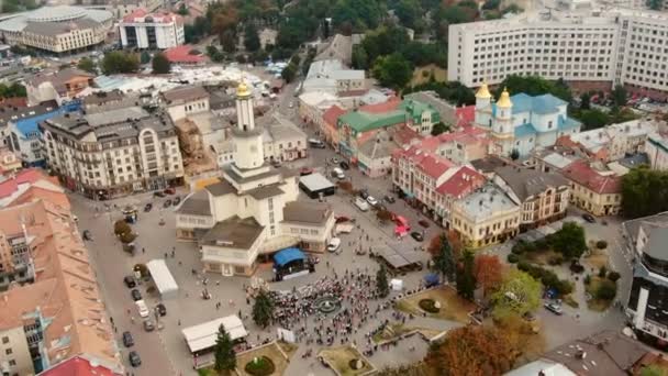 Vista Aérea Del Ayuntamiento — Vídeos de Stock