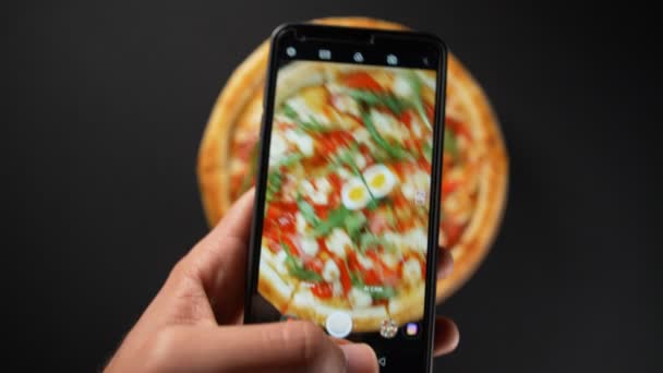 Tutup Tampilan Pizza Lezat — Stok Video