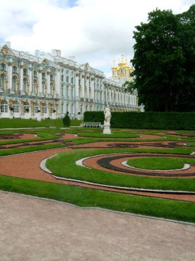 Tsarskoe selo, Saint Peterburg, Rusya-10 Haziran 2013: Palace Pushkin Saint Peterburg heykeli