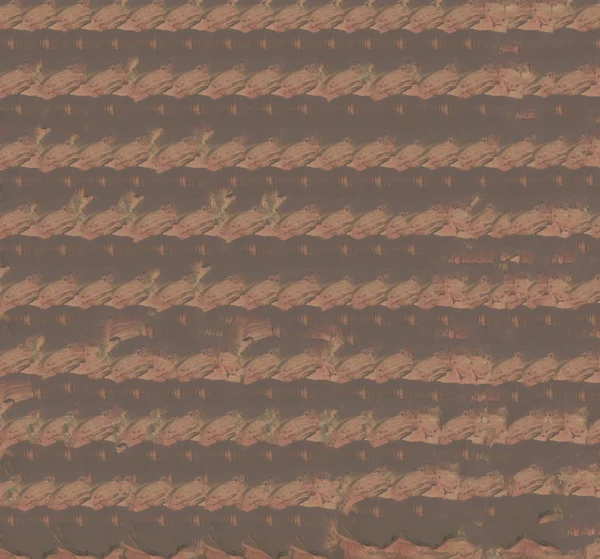 Ändlösa bruna akvarell mönster med blommig linje lutning bakgrund — Stockfoto