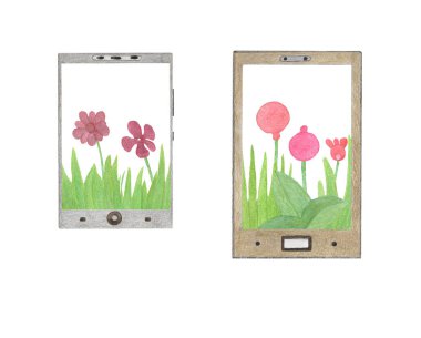 Altın ve gümüş renkli mobil, çiçek elementleri ve yapraklar. Tasarımınız için dekoratif öğeler. Yapraklar, girdaplar, çiçekler.