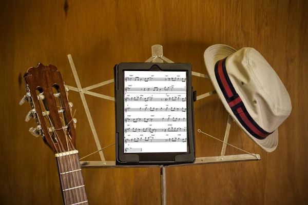 Digital Tablet with Sheet Music
