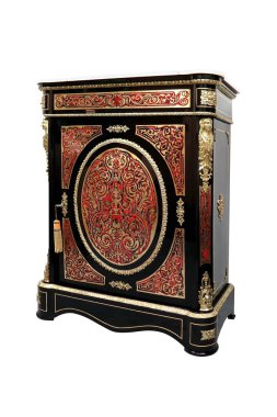 yüzyıl Boulle Fransızca büfe kakma kırmızı kaplumbağa kabuğu ve pirinç ile