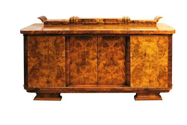 Eski Art Deco antika dolap, ceviz